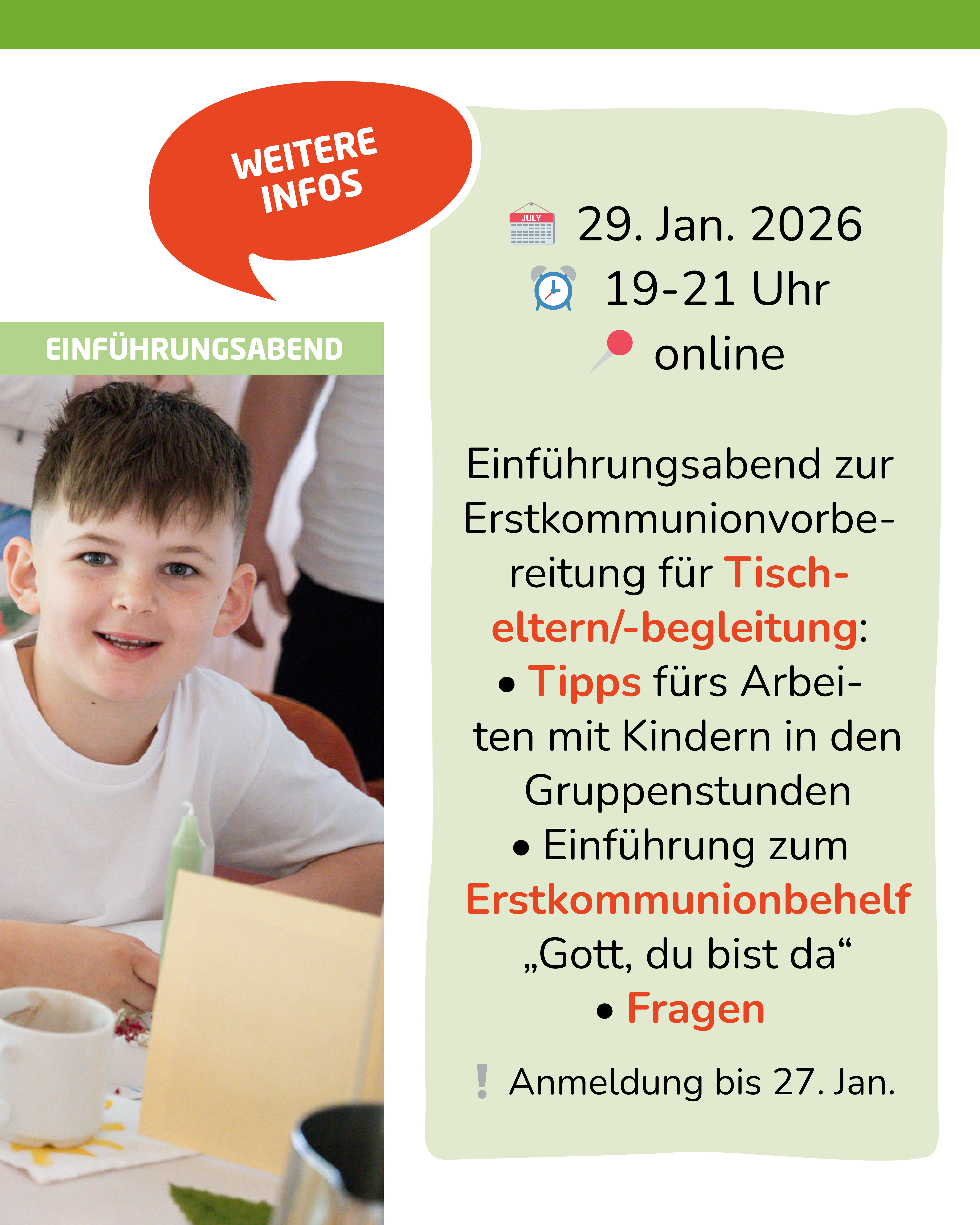 Kinder auf dem Weg zur Erstkommunion begleiten
